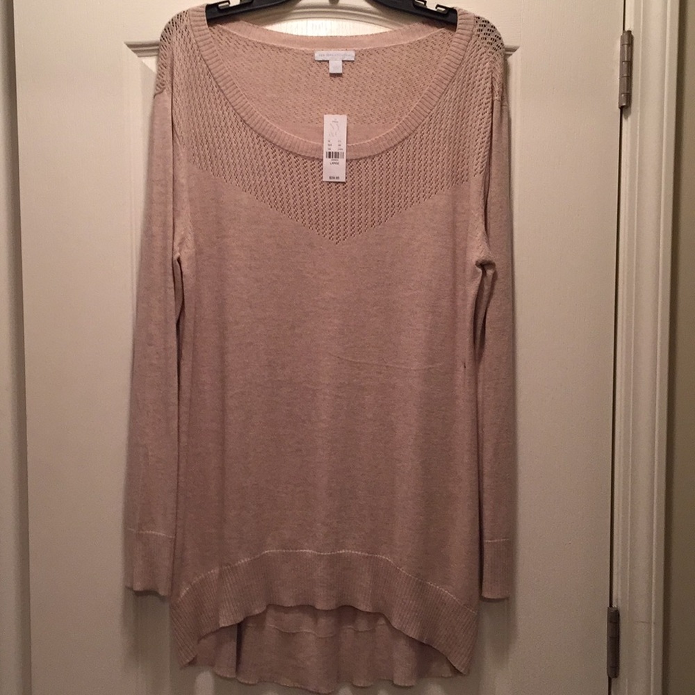 NY&CO large tunic sweater beige